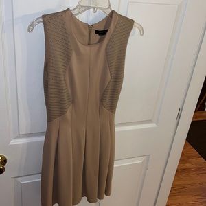 Nude fit and flare dress